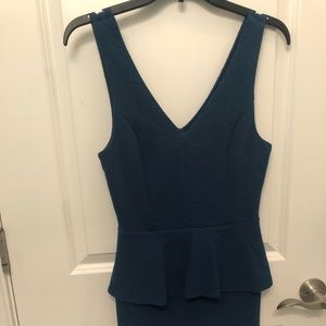 Charlotte Russe V-Neck Peplum Dress